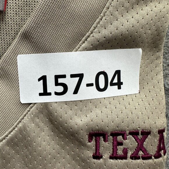 Texas A&M Aggies Nike Sweater Vest Men M Beige Knit Performance Pullover V-Neck - Picture 12 of 12